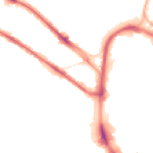 Night-time road noise heatmap for HD1 5PB