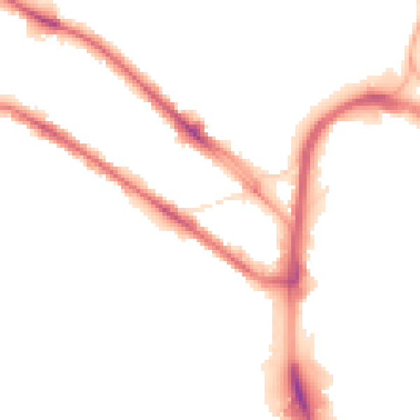 Night-time road noise heatmap for HD1 5PS