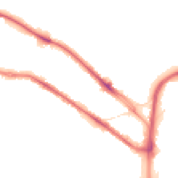 Night-time road noise heatmap for HD1 5PZ