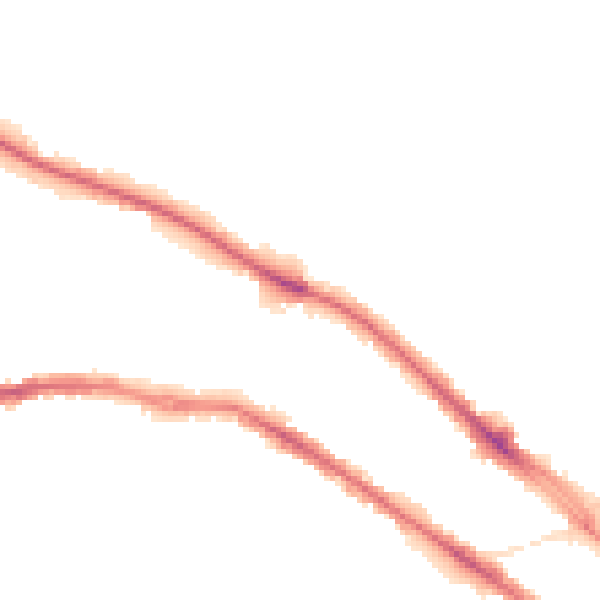 Night-time road noise heatmap for HD1 5QT