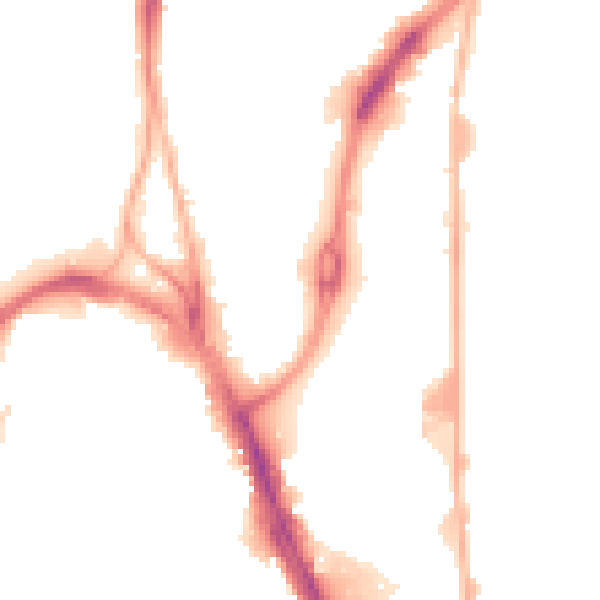 Night-time road noise heatmap for HD1 6BA