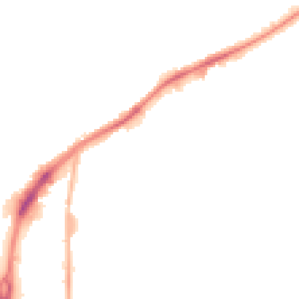 Night-time road noise heatmap for HD1 6PJ