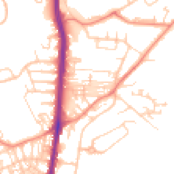 Daytime road noise heatmap for HD2 1AP