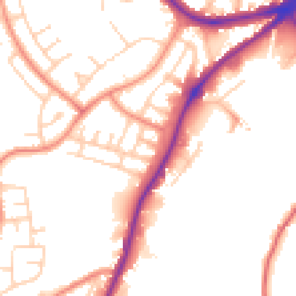 Daytime road noise heatmap for HD2 1TT