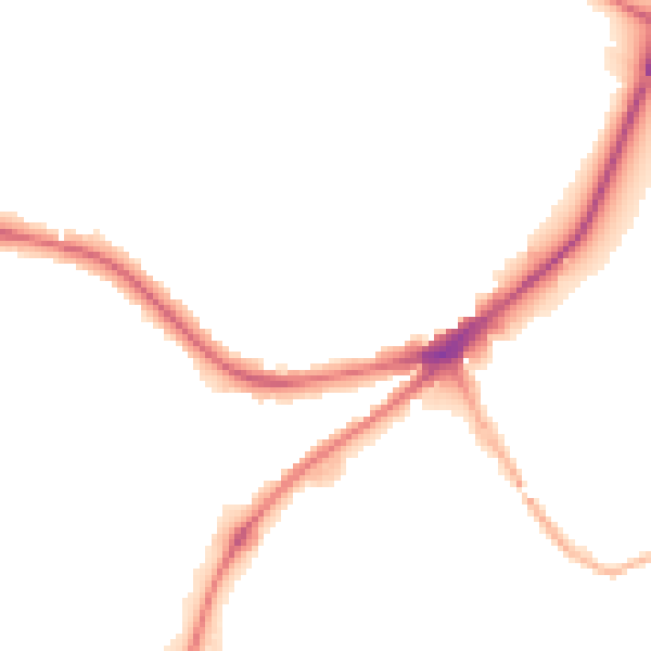 Night-time road noise heatmap for HD2 1XQ