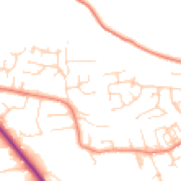 Daytime road noise heatmap for HD2 2DT