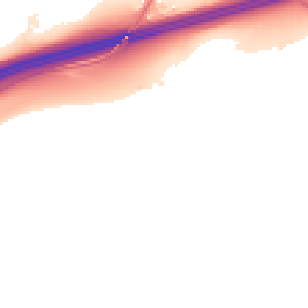 Night-time road noise heatmap for HD2 2EW