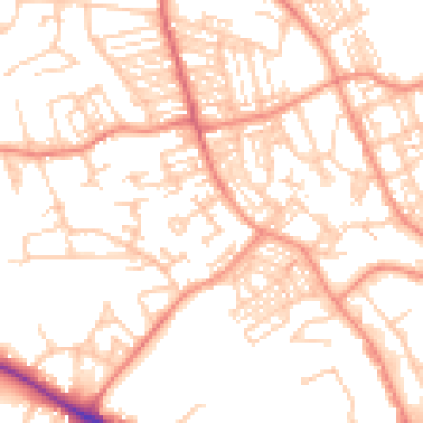 Daytime road noise heatmap for HD2 2GB