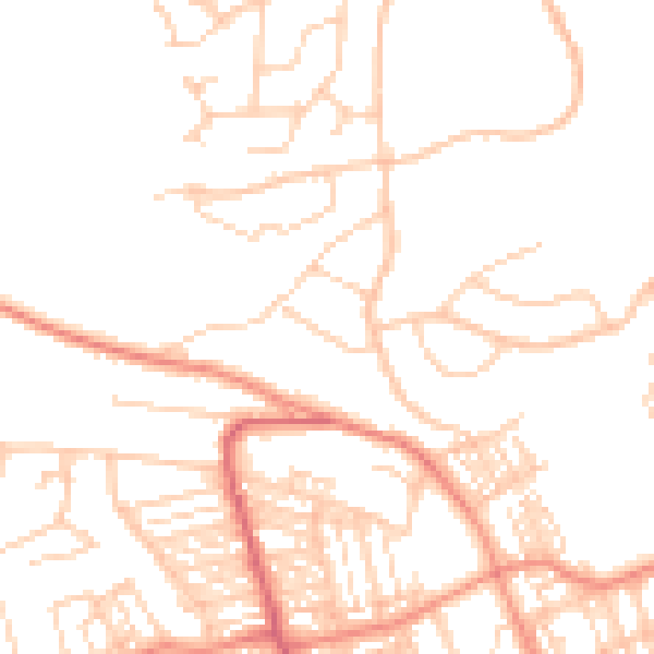 Daytime road noise heatmap for HD2 2PF