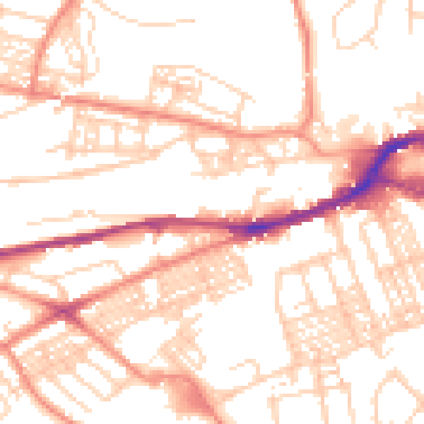Daytime road noise heatmap for HD4 5AA