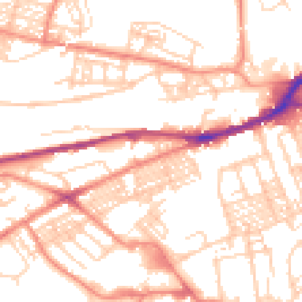 Daytime road noise heatmap for HD4 5AH