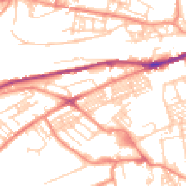 Daytime road noise heatmap for HD4 5AP