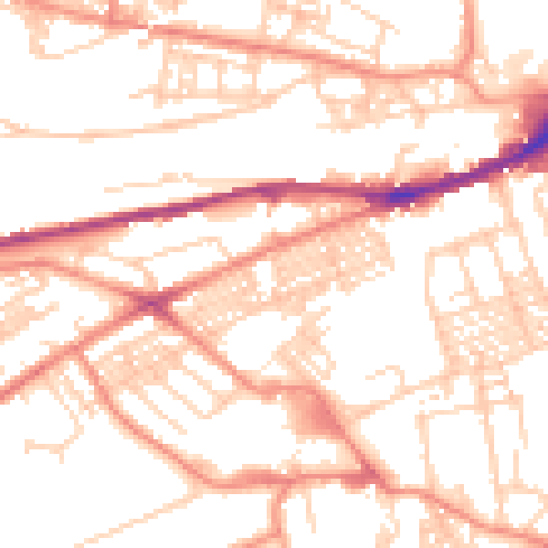 Daytime road noise heatmap for HD4 5AR