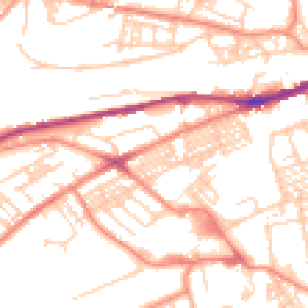 Daytime road noise heatmap for HD4 5DN
