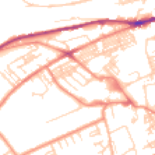 Daytime road noise heatmap for HD4 5DS