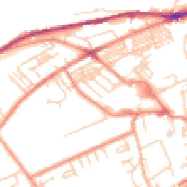 Daytime road noise heatmap for HD4 5DT