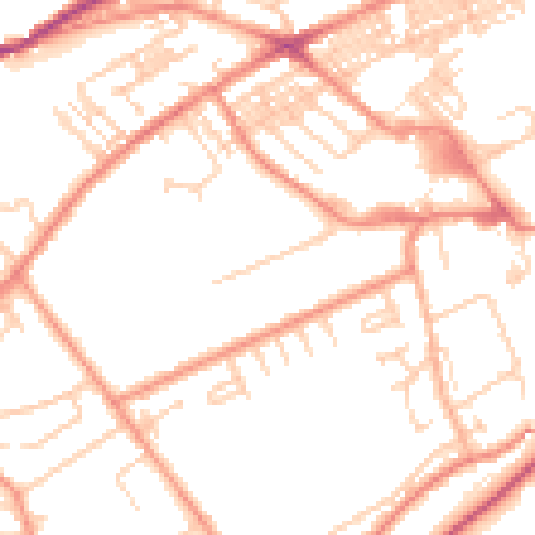 Daytime road noise heatmap for HD4 5DX