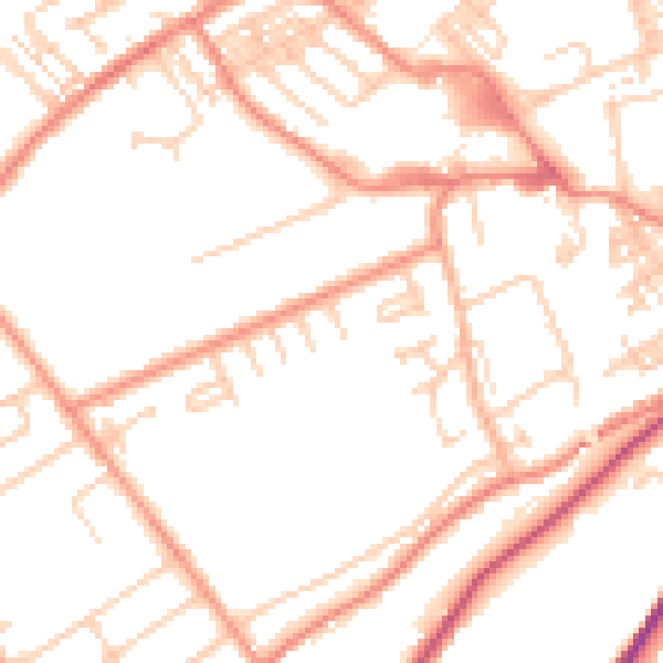 Daytime road noise heatmap for HD4 5HB