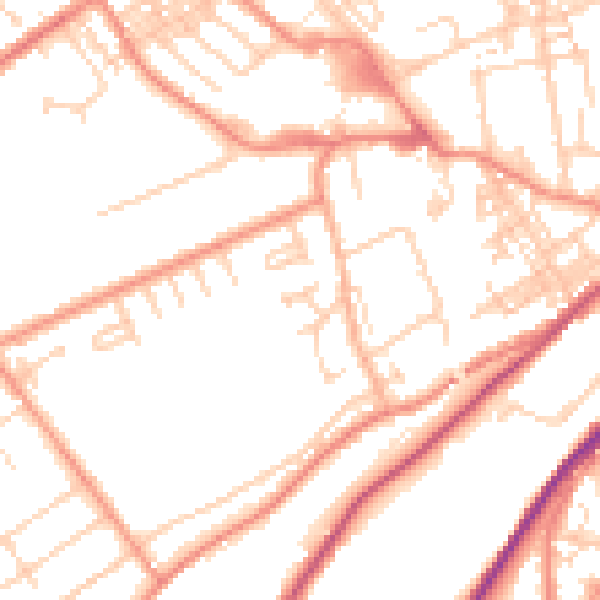 Daytime road noise heatmap for HD4 5HH