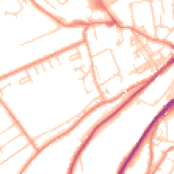 Daytime road noise heatmap for HD4 5HN