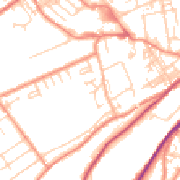 Daytime road noise heatmap for HD4 5HT