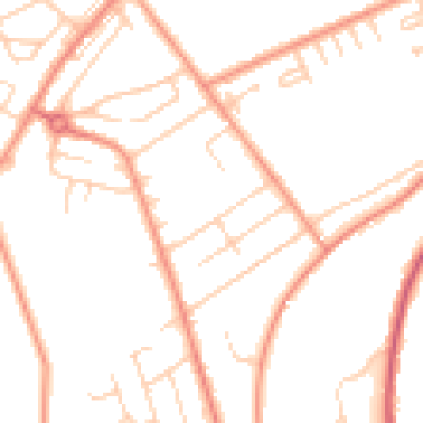 Daytime road noise heatmap for HD4 5LN