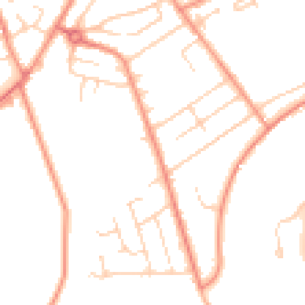 Daytime road noise heatmap for HD4 5LR