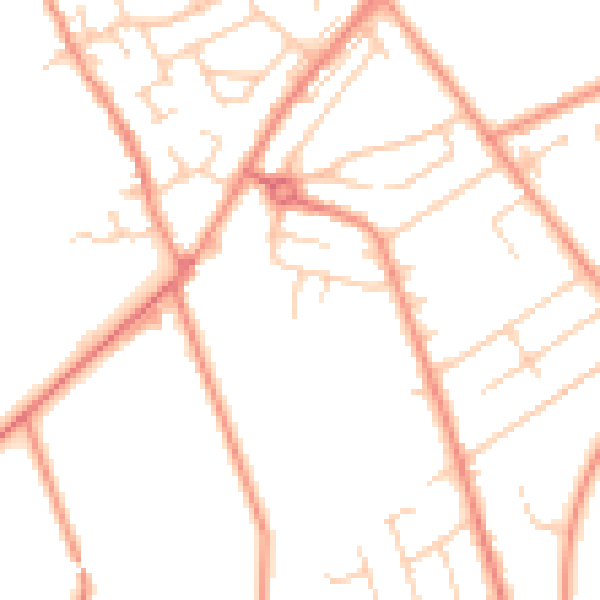 Daytime road noise heatmap for HD4 5LX