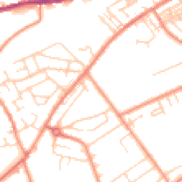Daytime road noise heatmap for HD4 5NL