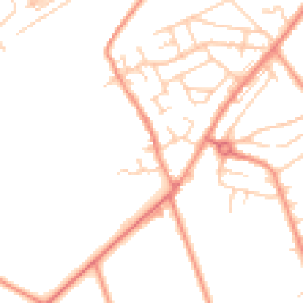 Daytime road noise heatmap for HD4 5NX