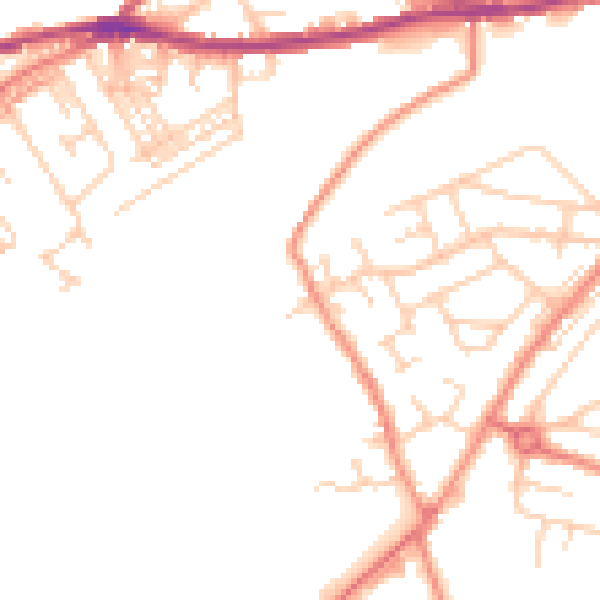 Daytime road noise heatmap for HD4 5PA