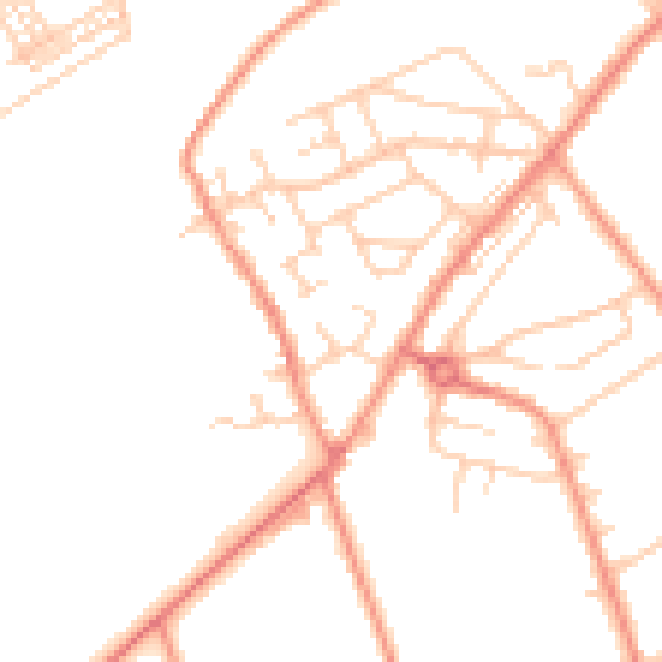 Daytime road noise heatmap for HD4 5PE