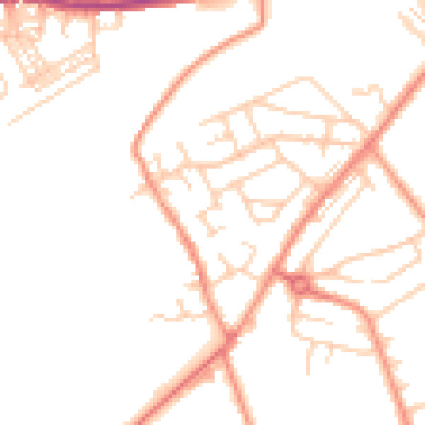 Daytime road noise heatmap for HD4 5QH