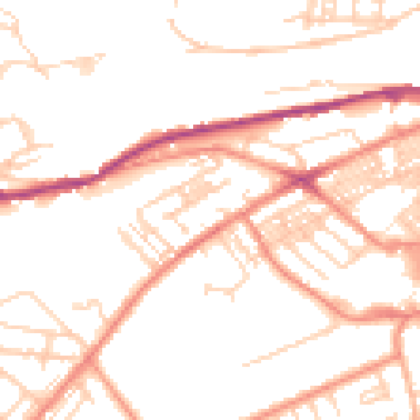 Daytime road noise heatmap for HD4 5RF
