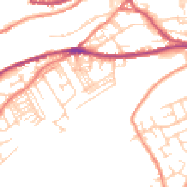 Daytime road noise heatmap for HD4 5TL