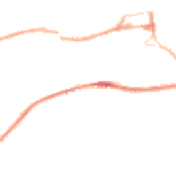 Night-time road noise heatmap for HD4 5TY