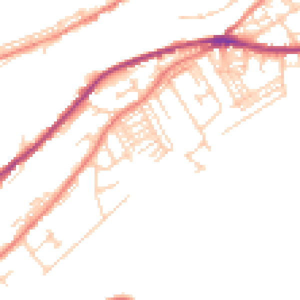 Daytime road noise heatmap for HD4 5UG