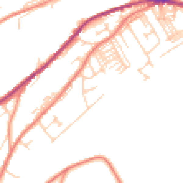Daytime road noise heatmap for HD4 5UR
