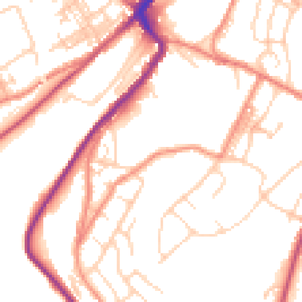 Daytime road noise heatmap for HD4 6LF