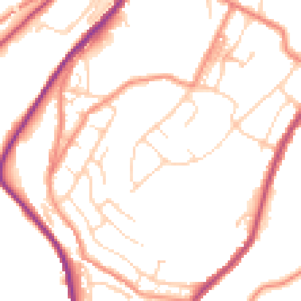 Daytime road noise heatmap for HD4 6LG