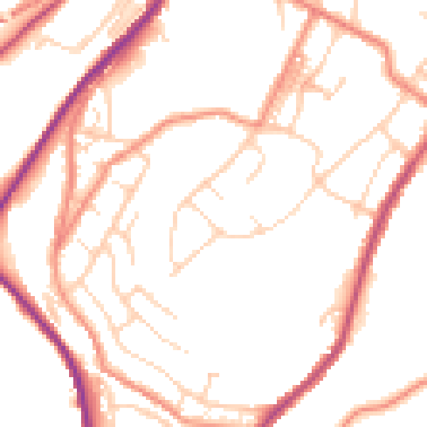 Daytime road noise heatmap for HD4 6LN