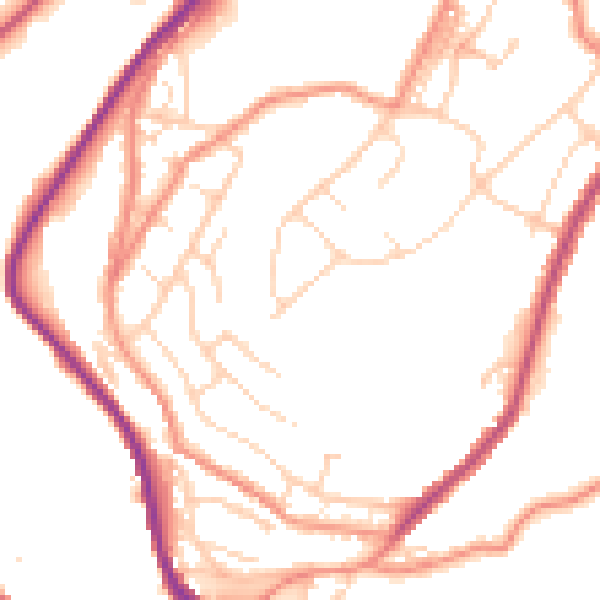 Daytime road noise heatmap for HD4 6LQ