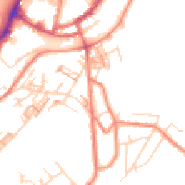 Daytime road noise heatmap for HD4 6NH