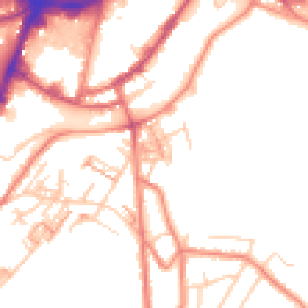 Daytime road noise heatmap for HD4 6NN