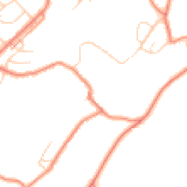 Daytime road noise heatmap for HD4 6RL