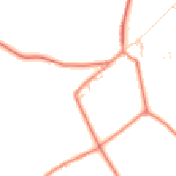 Daytime road noise heatmap for HD4 6UA