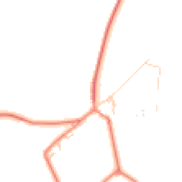 Daytime road noise heatmap for HD4 6UE