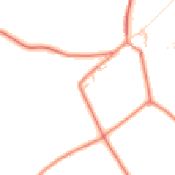 Daytime road noise heatmap for HD4 6UR