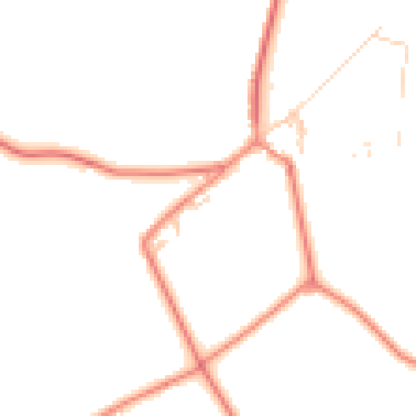 Daytime road noise heatmap for HD4 6UU