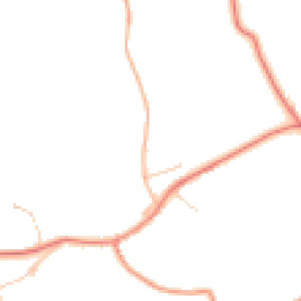 Daytime road noise heatmap for HD4 6XD